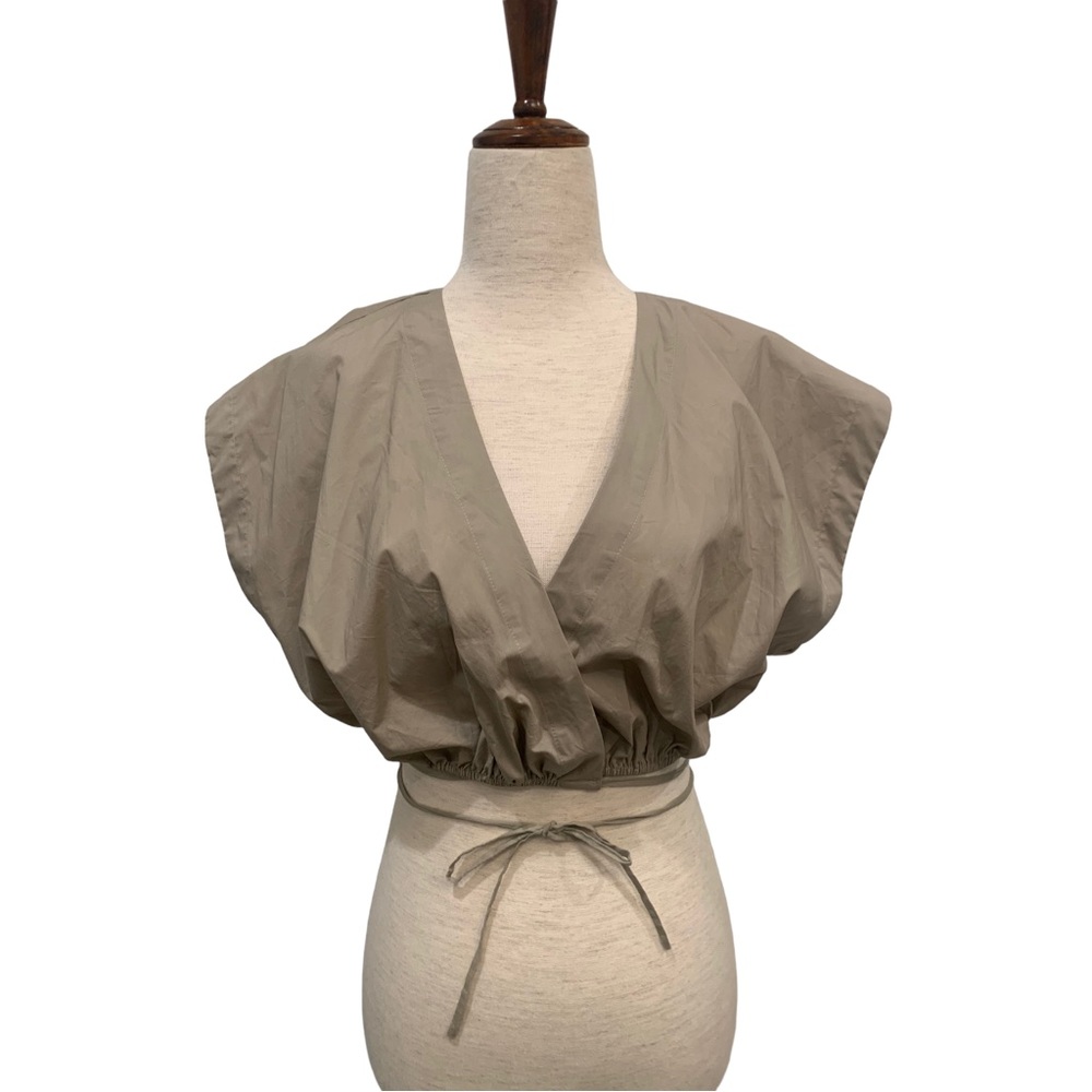 L'Academie The Fayette Top in Khaki from Revolve